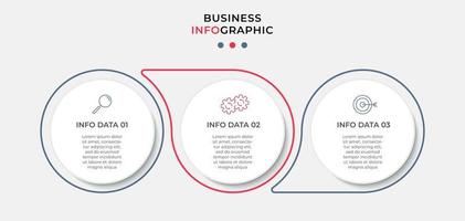 Infographic design business template with icons and 3 options or steps vector