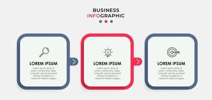 Infographic design business template with icons and 3 options or steps vector