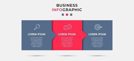 Infographic design business template with icons and 3 options or steps vector