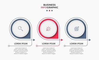 Infographic design business template with icons and 3 options or steps vector