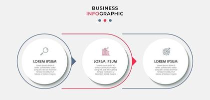 Infographic design business template with icons and 3 options or steps vector