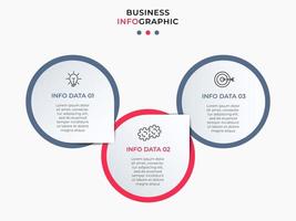 Infographic design business template with icons and 3 options or steps vector