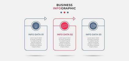 Infographic design business template with icons and 3 options or steps vector