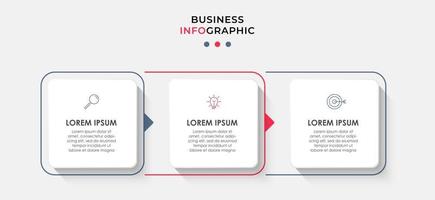 Infographic design business template with icons and 3 options or steps vector