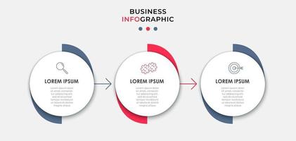 Infographic design business template with icons and 3 options or steps vector