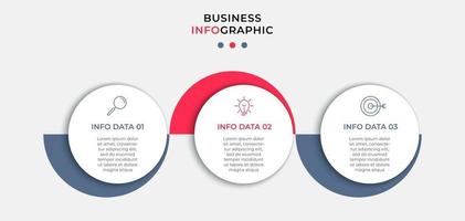 Infographic design business template with icons and 3 options or steps vector