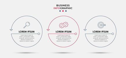 Infographic design business template with icons and 3 options or steps vector