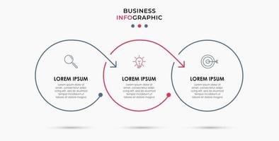 Infographic design business template with icons and 3 options or steps vector