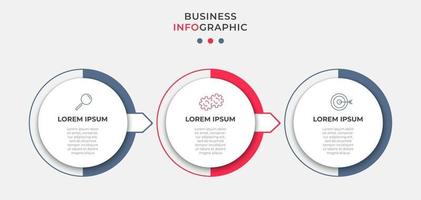Infographic design business template with icons and 3 options or steps vector