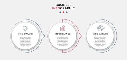 Infographic design business template with icons and 3 options or steps vector