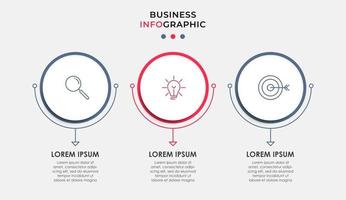 Infographic design business template with icons and 3 options or steps vector