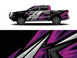 sport car decal wrap design vector