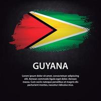 Guyana flag brush vector