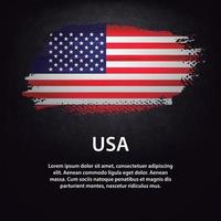 Usa flag brush vector