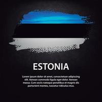 Estonia flag brush vector