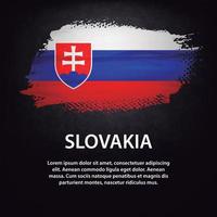 Slovakia flag brush vector