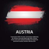 Austria flag brush vector