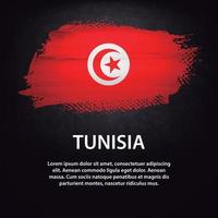 Tunisia flag brush vector