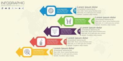 Step and arrow vector infographic. 4 options.