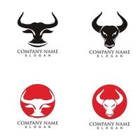 Bull horn devil  logo vector  image