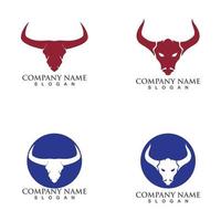 Bull horn devil  logo vector  image