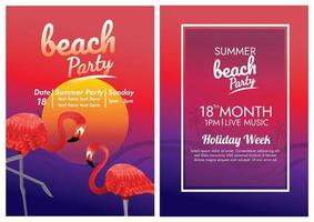 music festival poster for tropical beach party vector