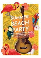 summer beach party tropical paradise vector