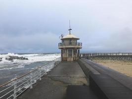 Typhoon in South Korea. Small wash and bad weather. Gangneung city photo