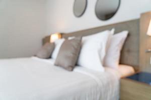 Abstract blur beautiful luxury hotel bedroom photo