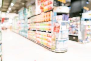 Abstract blur and defocused supermarket for background photo