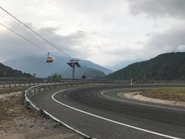 Mountain road in Caucasus mountains. Sochi, Russia photo