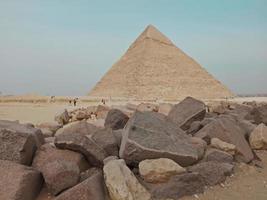 una vista de la gran pirámide en giza, egipto foto