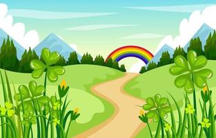 Clover Scenery Background vector