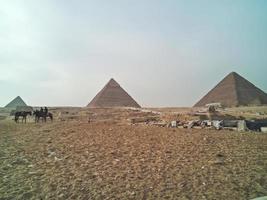 A view of the the Great Pyramids at Giza, Egypt photo