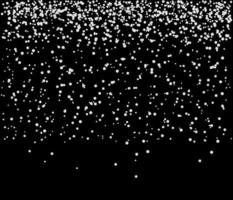 White dots falling from sky on black background vector