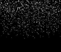Falling confetti. White dots falling from sky vector
