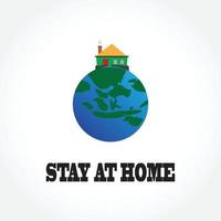 World Stay at Home Creative Icons ,Vector illustration. vector