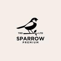 sparrow vector black logo illustration design