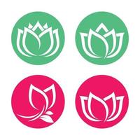 Beauty lotus logo images vector