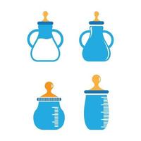 Baby bottle logo images illustration vector