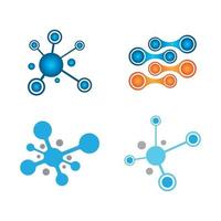 Molecule logo design vector