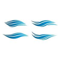 Water wave logo images vector