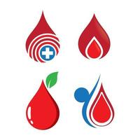 Blood drop logo images vector