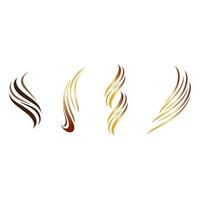 diseño de ilustración de imágenes de logotipo de onda de cabello vector