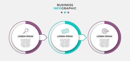 Infographic design business template with icons and 3 options vector
