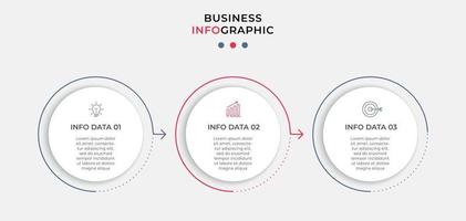 Infographic design business template with icons and 3 options or steps vector