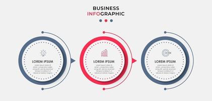Infographic design business template with icons and 3 options or steps vector