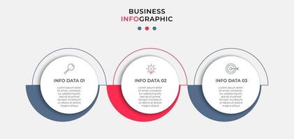 Infographic design business template with icons and 3 options or steps vector