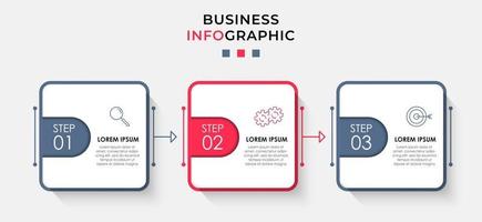 Infographic design business template with icons and 3 options or steps vector