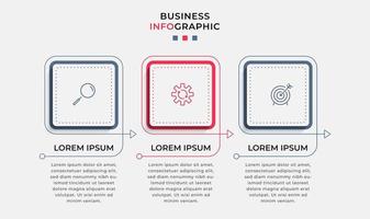 Infographic design business template with icons and 3 options or steps vector